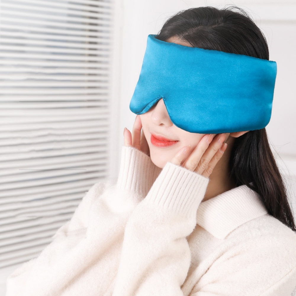 Pallasomed Silk Eye Mask Velcro Double-Sided Headache Relief for Sleeping & Relaxation