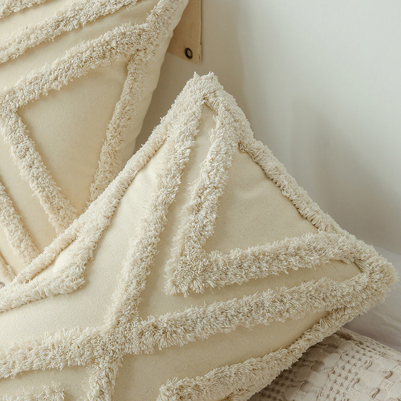 DreamSilk Tassel Tufted Pillow Cover