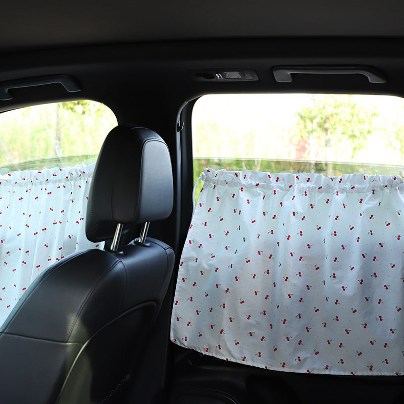 Darkelle Cherry Cotton Car Shade Curtain