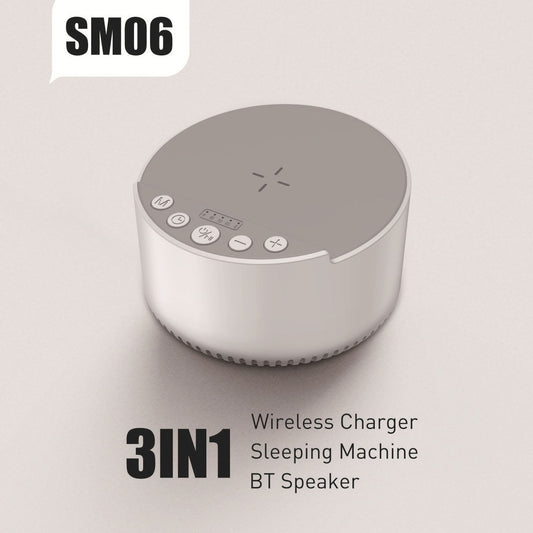 Zenithaz Smart White Noise Bluetooth Speaker & 15W Wireless Charger for Sleep & Music