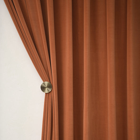 Sentineled Solid Color Retro Blackout Curtains Privacy & Light Blocking for Bedroom & Living Room