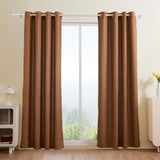 Aurorez Natural Linen Curtains 2 Panels Set Thick Light Filtering Drapes for Bedroom & Living Room