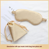 Featherzx Two-Piece Artificial Silk Eye Mask with Storage Bag for Sleep & Travel Comfort