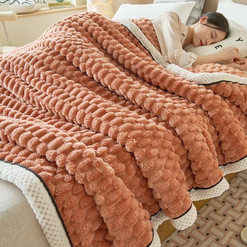 TripTuck Coral Flannel Blanket
