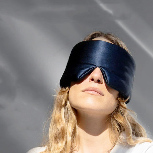 Sentinel Blackout Eye Mask Adjustable Eye Protection Mulberry Silk for Sleeping & Relaxation