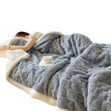 SnoozeHaven Double-Layer Berber Fleece Blanket