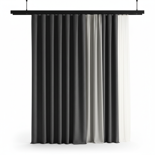 Blackout curtains for cinematic home theater experience