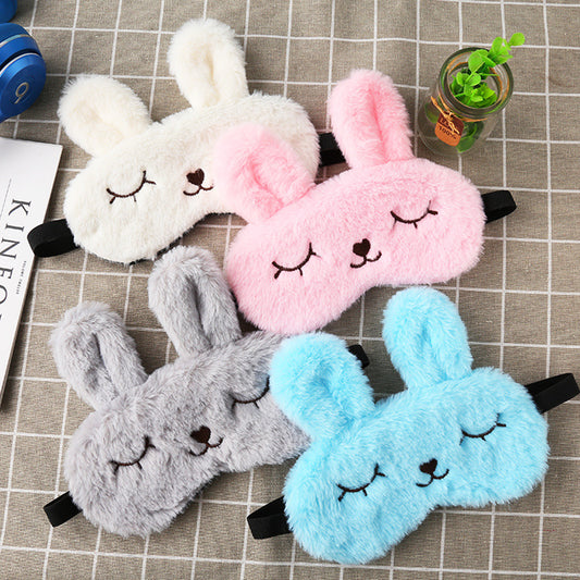 Kinfolk Cute Plush Eye Mask Squinting Rabbit for Sleep & Relaxation