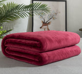 EmberEase Solid Color Flannel Blanket 