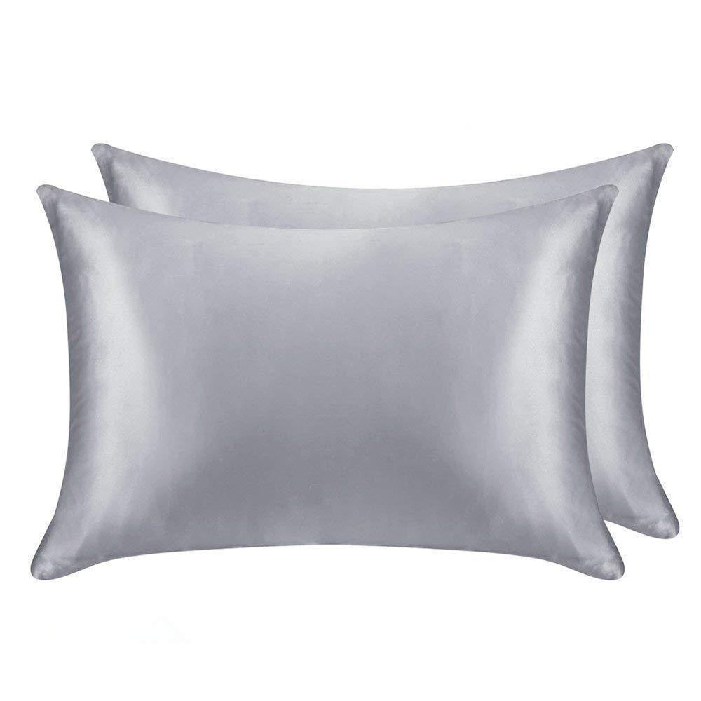 SilkenDreams Silk Satin Zipper Pillowcase 
