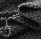 YarnAura Fringed Knitting Wool Blanket