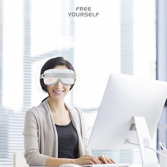Hueszx Bluetooth Eye Massager & Protector Heated Vibration Massage for Eye Fatigue & Relaxation
