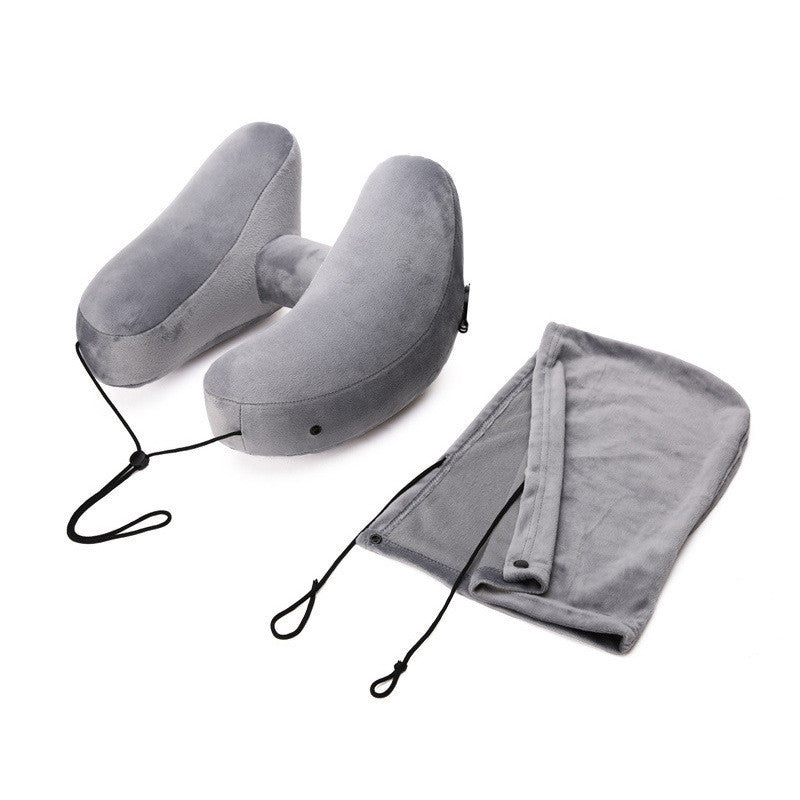 CloudHush Inflatable H-Shaped Travel Neck Pillow