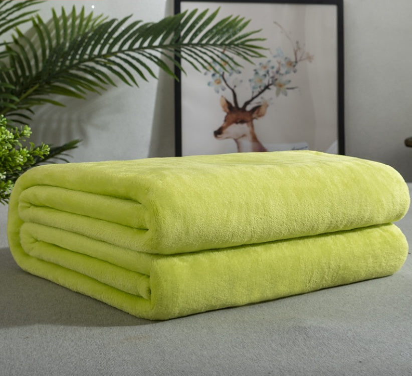 EmberEase Solid Color Flannel Blanket 