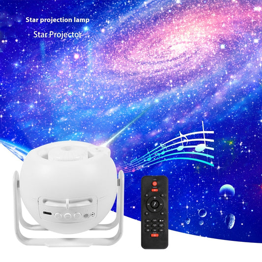 Stelarx Starry Sky Projection Lamp Wireless Sound & White Noise Light with Remote for Home Decor & Bedroom