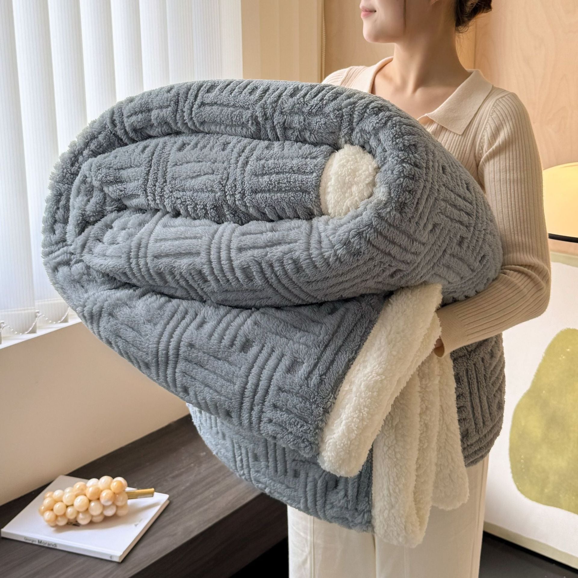 PlushPort Jacquard Lambswool Blanket