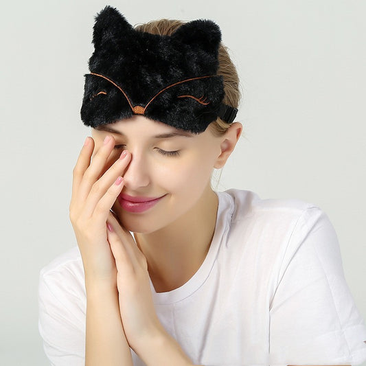 Whimsy Cartoon Cute Plush Sleeping Eye Mask Home & Travel for Comfort Sleep & Relaxation