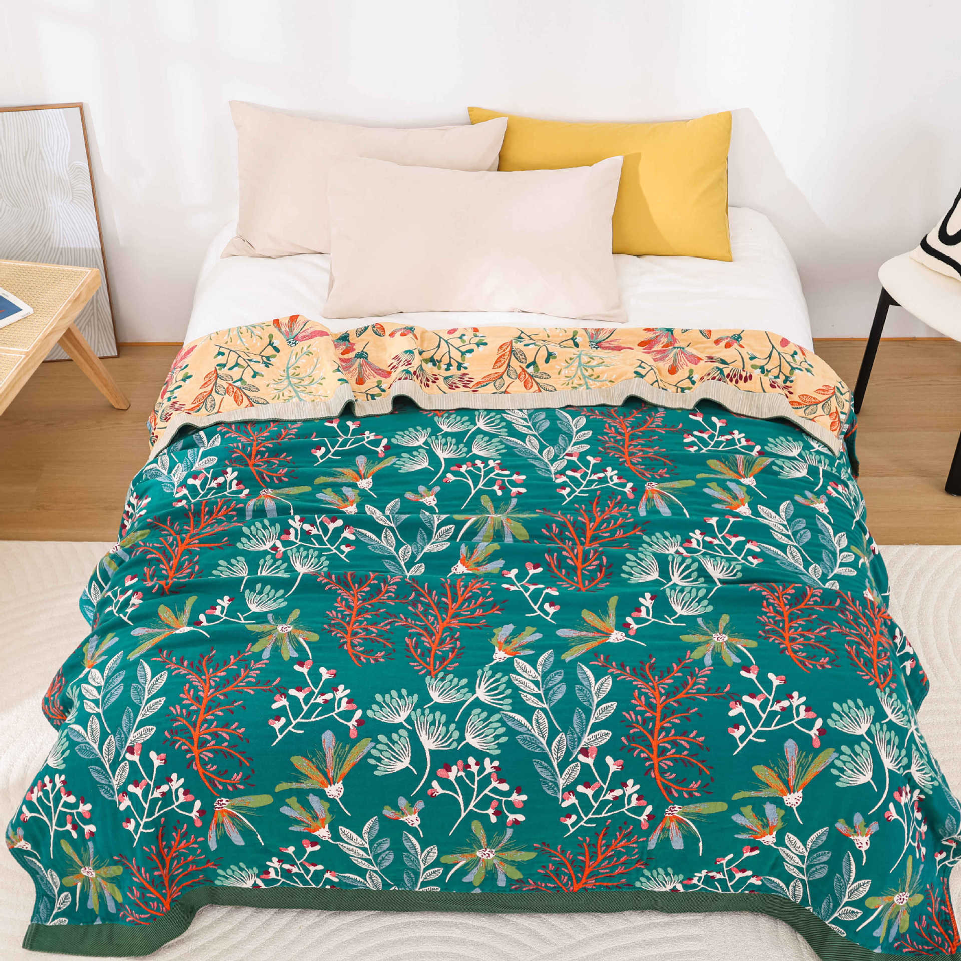 FleeceNest Cotton Gauze Towel Blanket