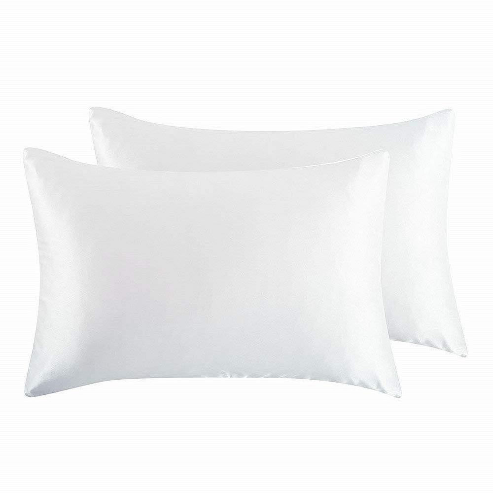 SilkenDreams Silk Satin Zipper Pillowcase 
