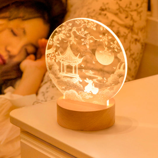 Zenithm Jade Rabbit Night Light Lamp & Birthday Gift for Sleep Healing & Decor