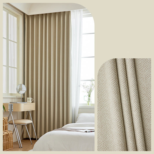 SomniaSoft Herringbone Chenille Blackout Curtains 