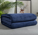 EmberEase Solid Color Flannel Blanket 
