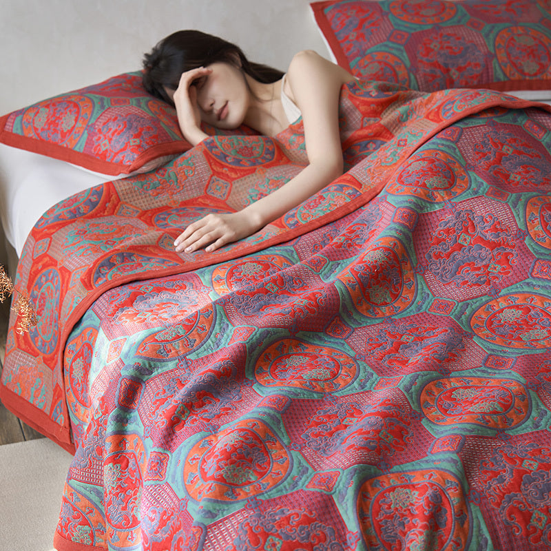 MoonGlow Cotton Three-Layer Blanket 