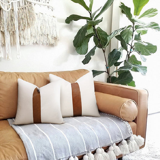 RestAura PU Leather Pillow Cover