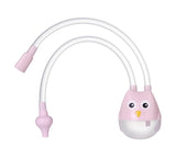 Pink owl-shaped吸鼻器 on a white background