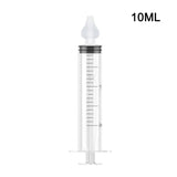 10ml syringe with white plunger on a white background