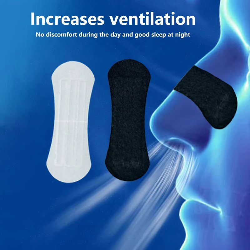 Two pads, one white and one black, with text about increasing ventilation on a blue background.