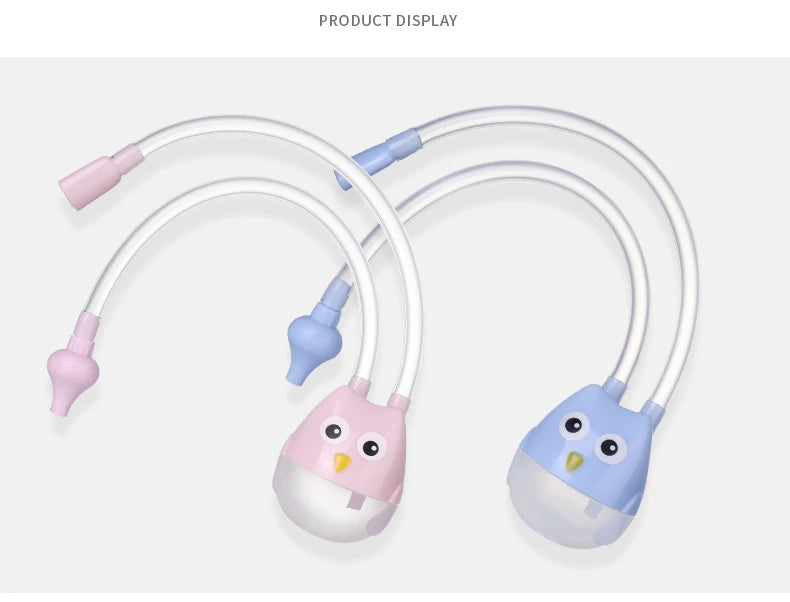 Two cartoon-style suction cups, one pink and one blue, on a white background.