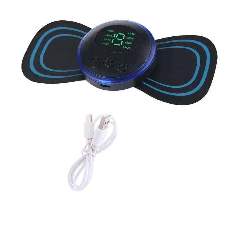 Digital weight scale with two black platforms and a power cable on a white background