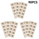 90 adhesive patches arranged in three stacks on a white background