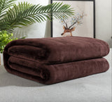 EmberEase Solid Color Flannel Blanket 