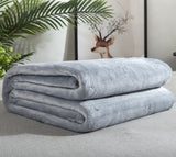 EmberEase Solid Color Flannel Blanket 