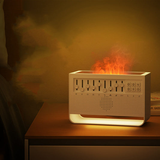 Elaral White Noise Flame Aromatherapy Humidifier Machine for Home Relaxation & Comfort