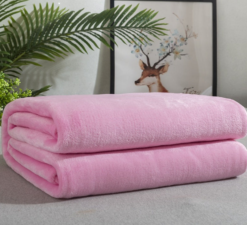 EmberEase Solid Color Flannel Blanket 