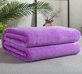 EmberEase Solid Color Flannel Blanket 